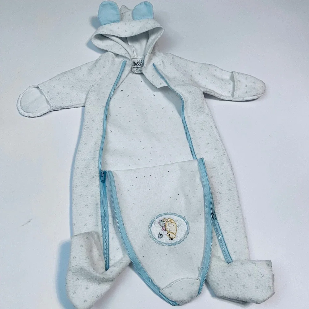 Vintage Classic Pooh Hooded Cozy Suit 6-12M Winnie‎ the Pooh Coverall